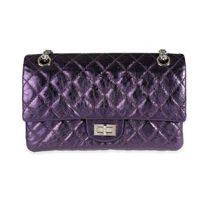 Chanel Metallic Purple Quilted Aged Calfskin Reissue 2.55 225 Double Flap Bag